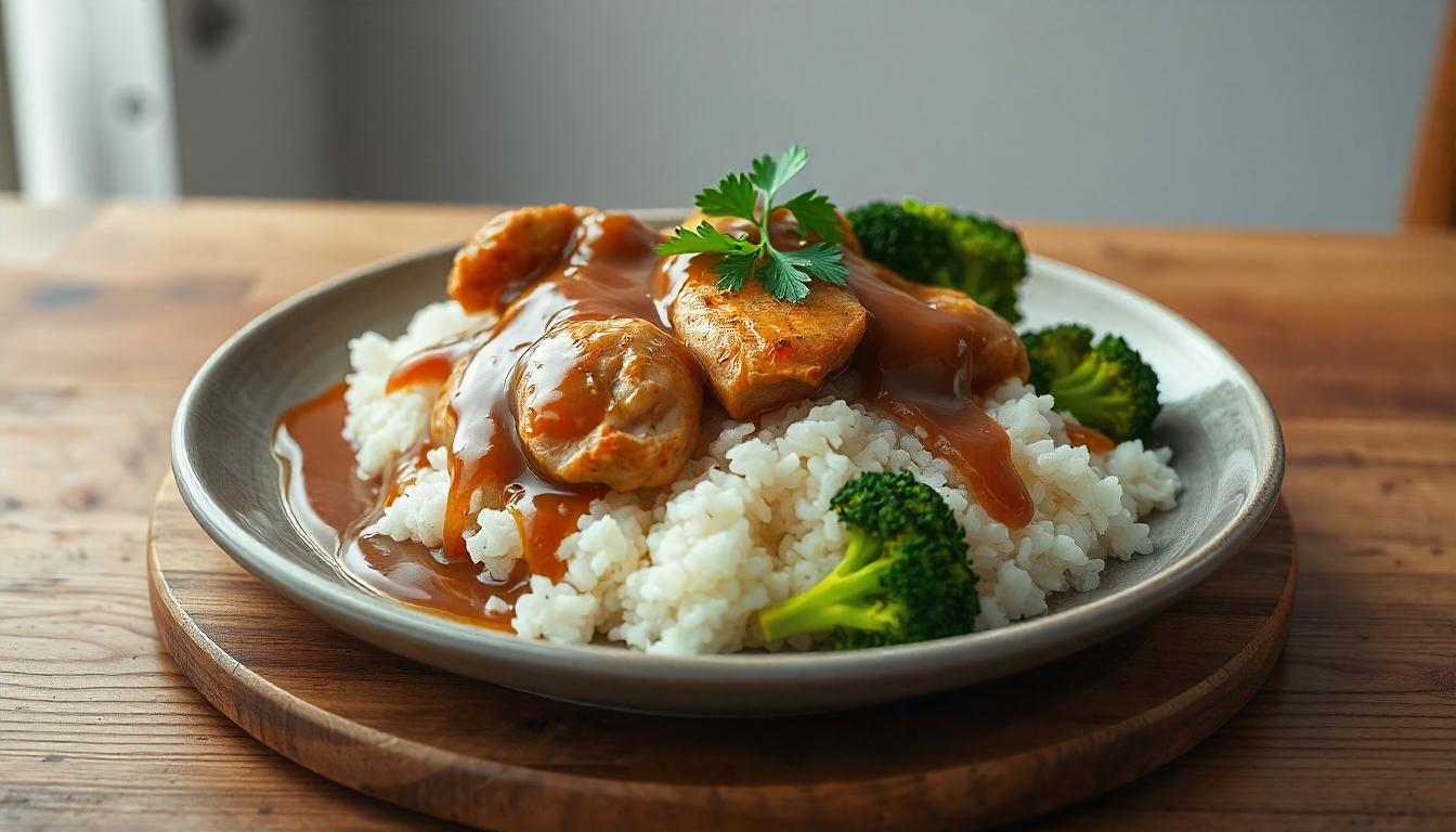 Chicken with Rice and Gravy